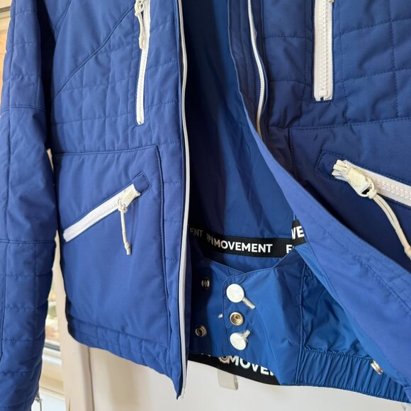 NWT Free People All Prepped Ski Jacket FP Movement Puffer Coat True Blue Small - Picture 9 of 13